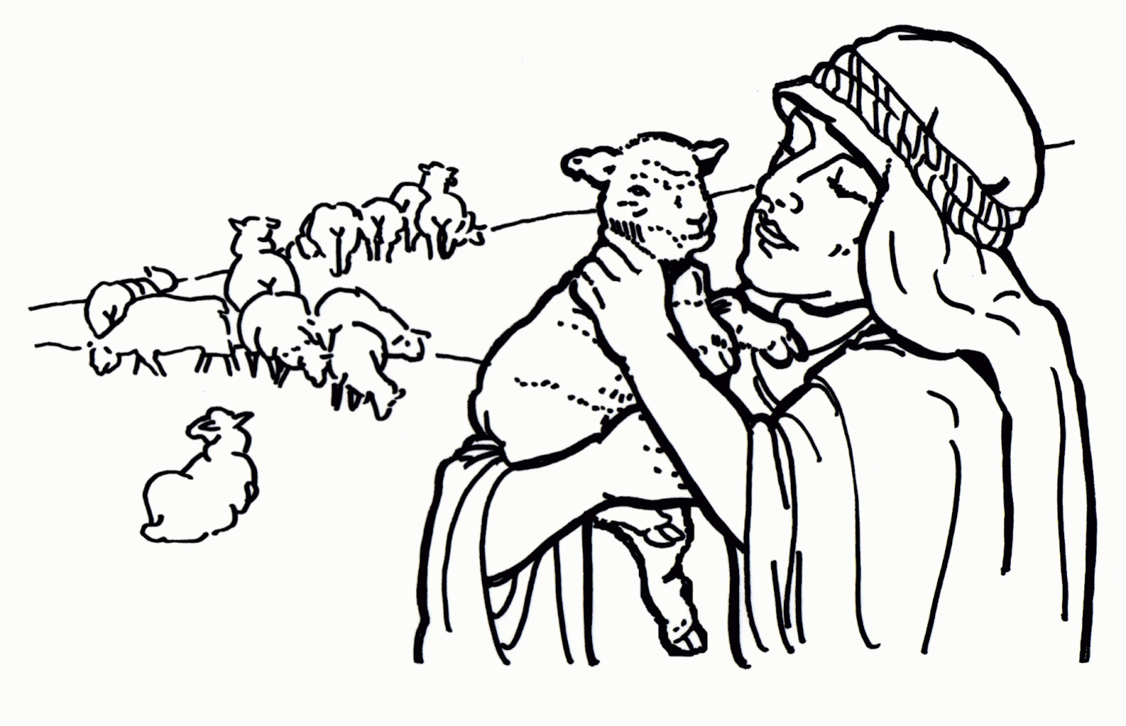 Coloring Pages For Preschoolers Parable Of Lost Sheep - Coloring Home