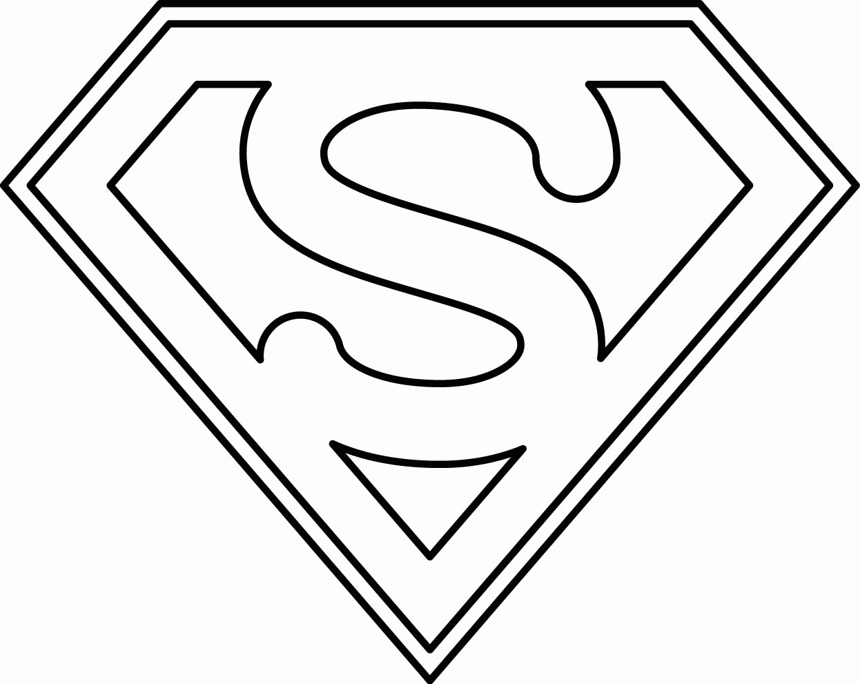 Superman Logo Coloring Pages Coloring Home
