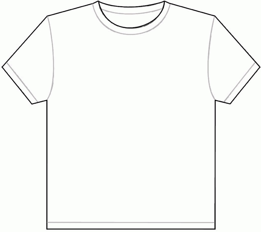 Best Photos Of Large Printable TShirt Template Blank T