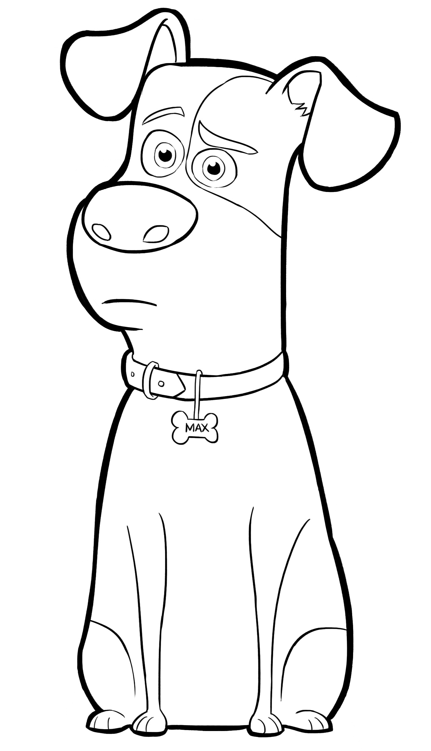 Max from The Secret Life Of Pets Coloring Page