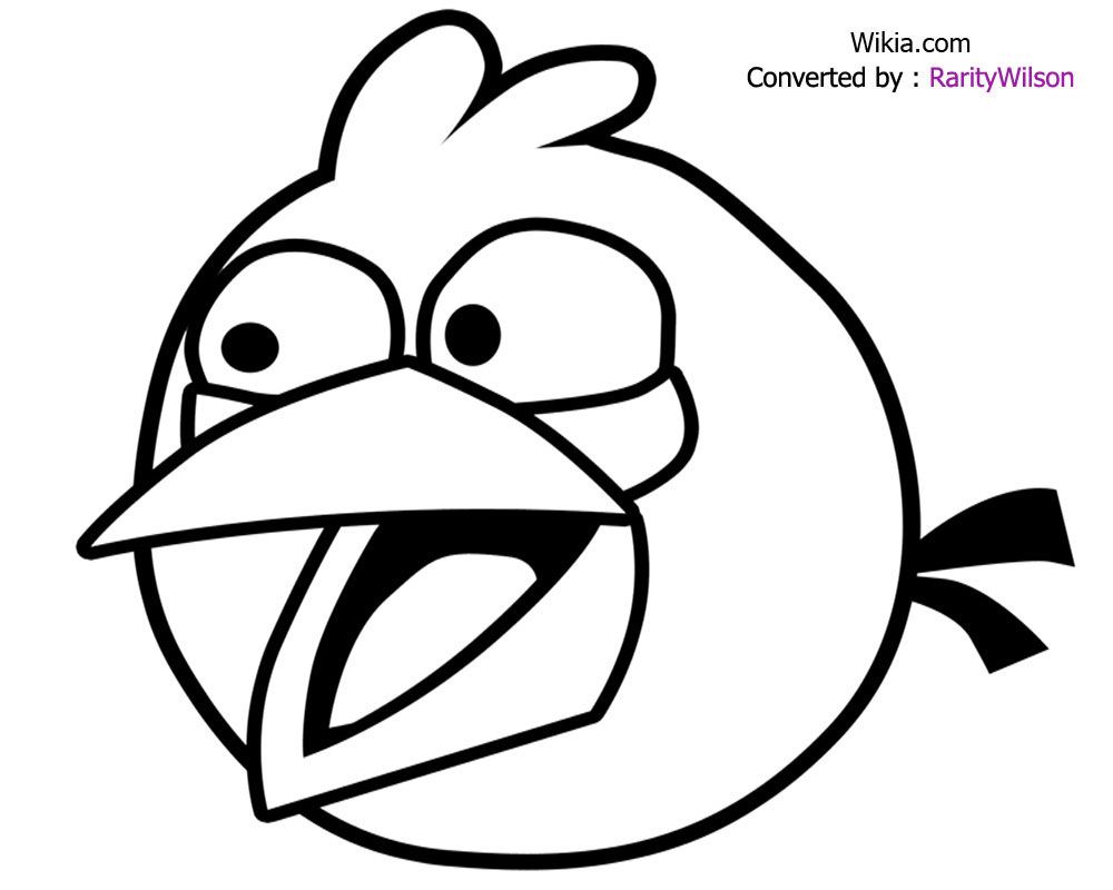 Angry Bird Blue Coloring Pages | Cooloring.com