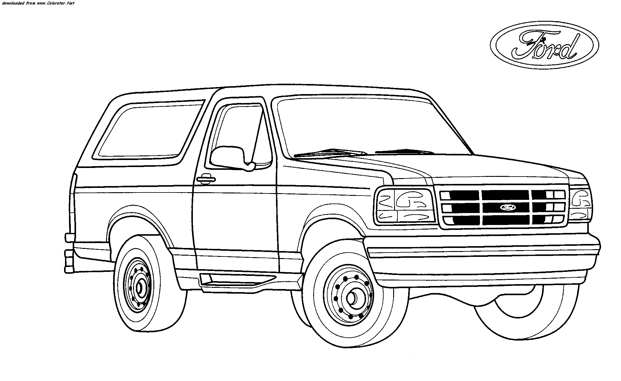 Bronco Coloring Page  Coloring Home
