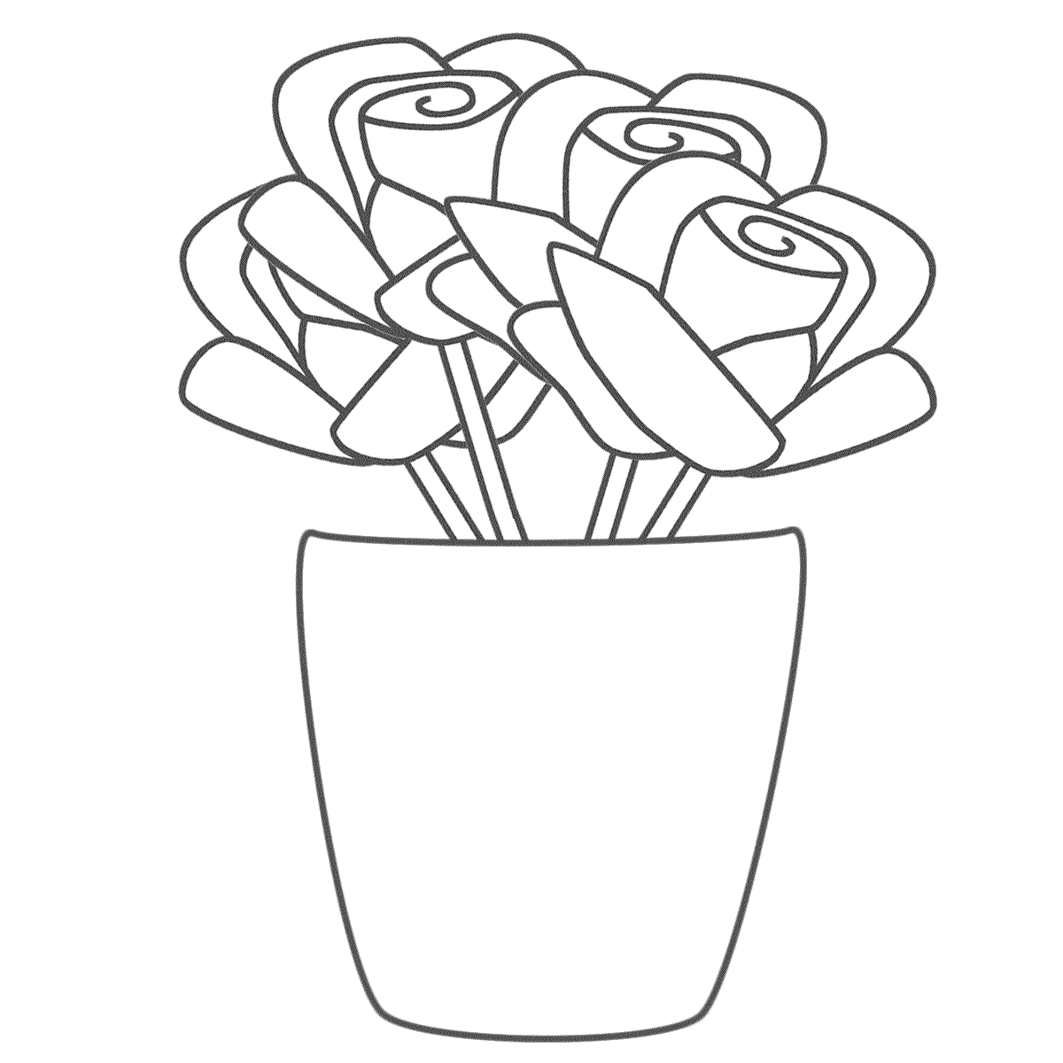 Flower Vase Coloring Page - Coloring Page