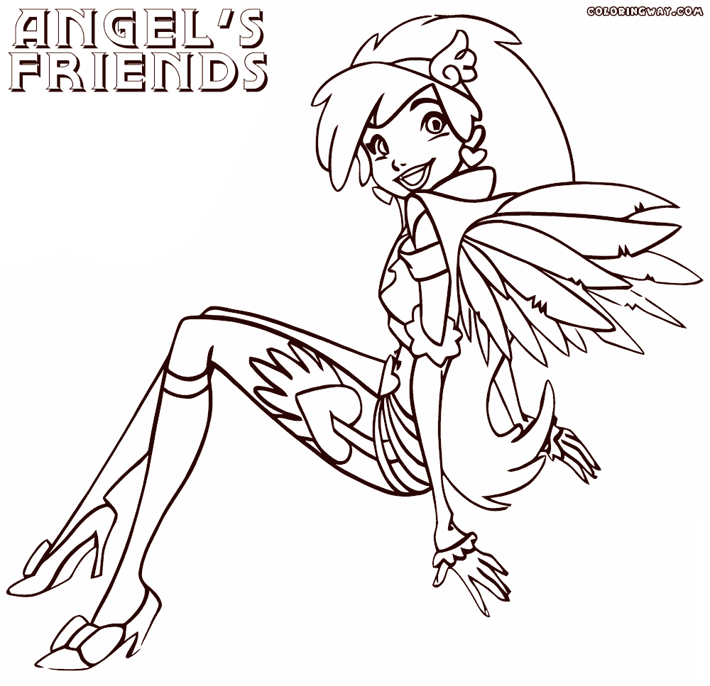 Angels Friends Coloring Pages Download Print