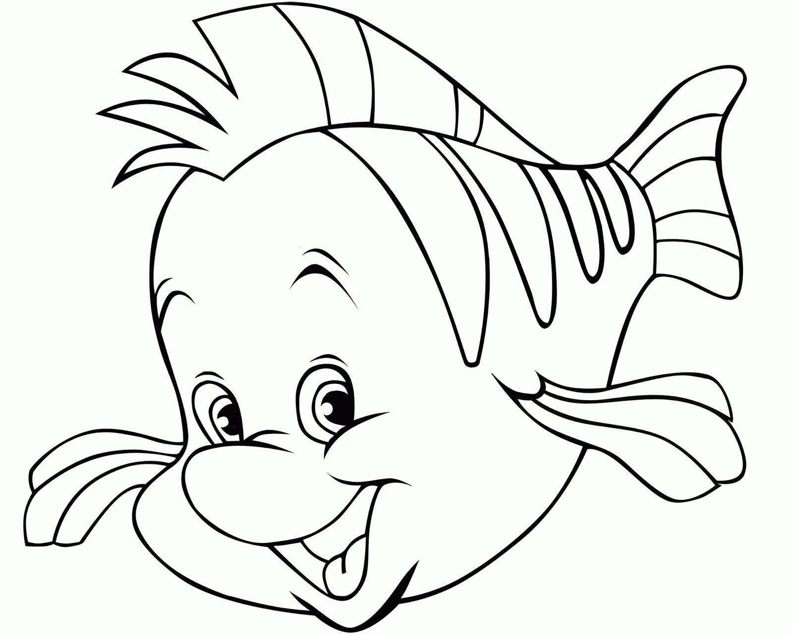 printable cartoon fish coloring page for kids. fish coloring pages ...
