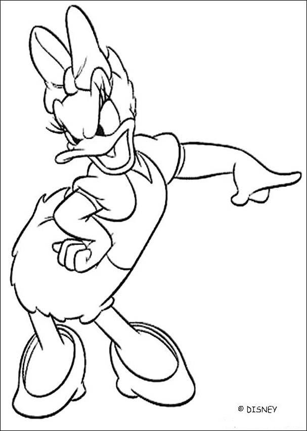 Donald Duck coloring pages - Daisy Duck