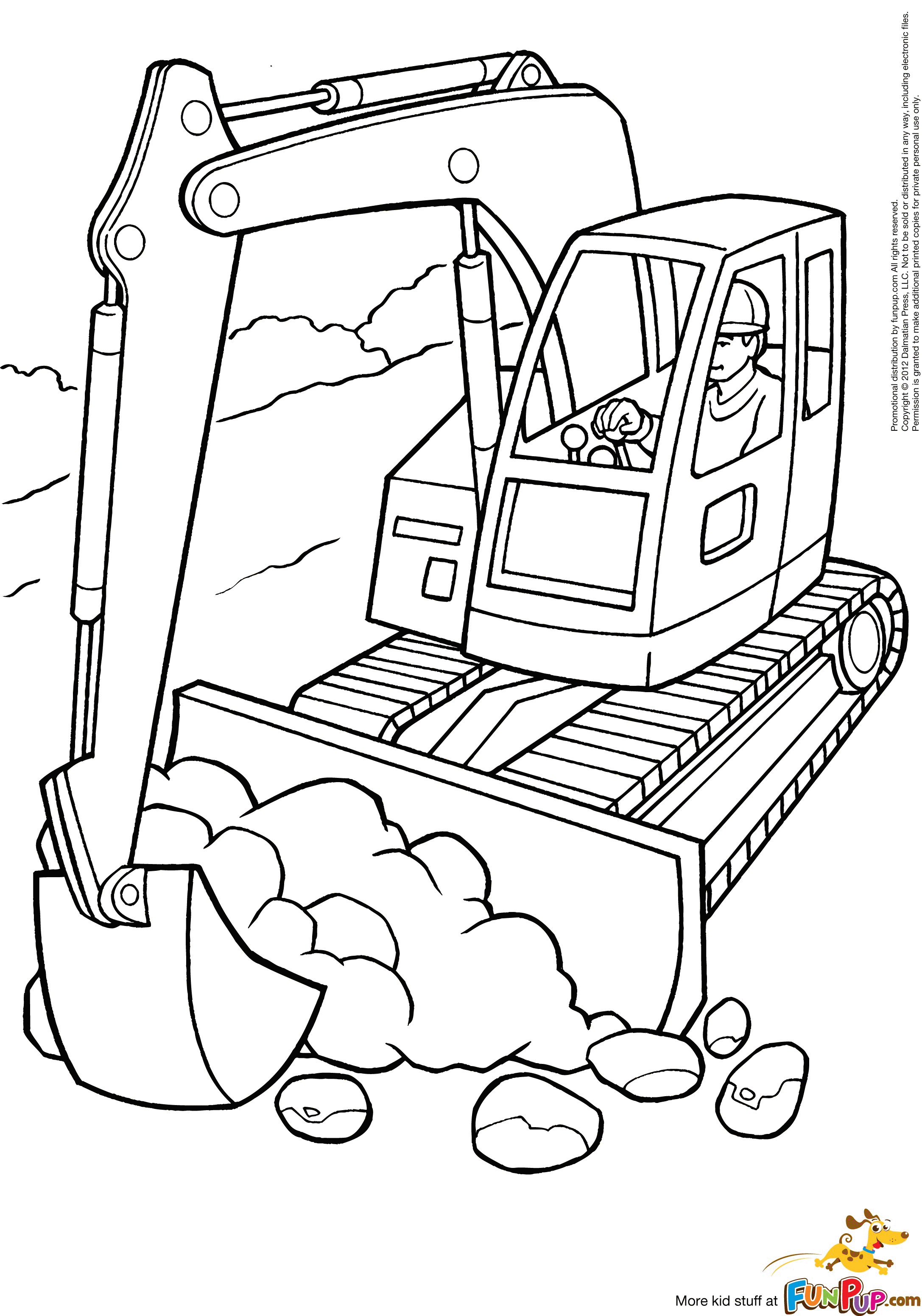 Excavator Coloring Pages Printable | Cooloring.com