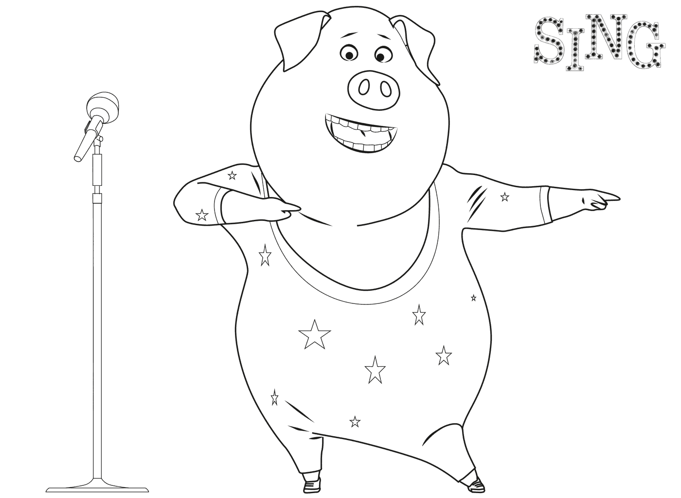 Pigs Coloring Page
