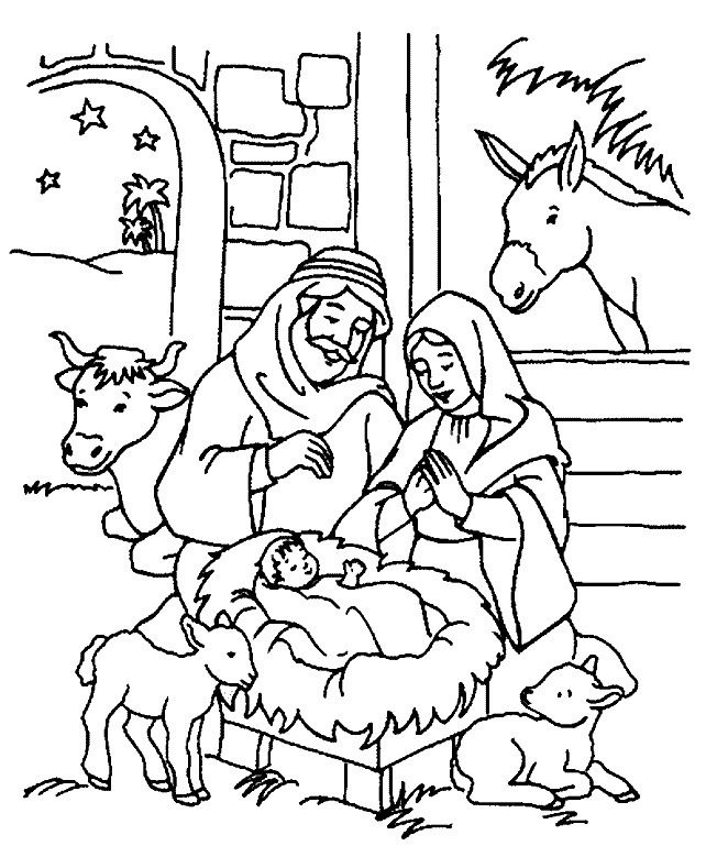 Christmas Coloring Pages Religious - Inc-inc.net - Coloring Home