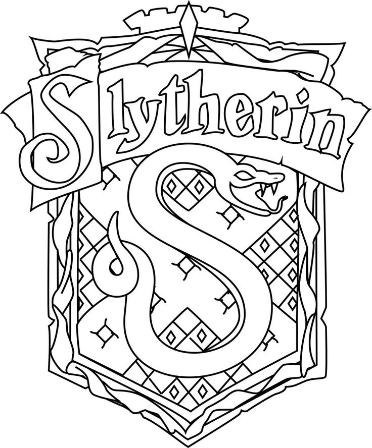 Hogwarts Crest Coloring Page - Auromas.com