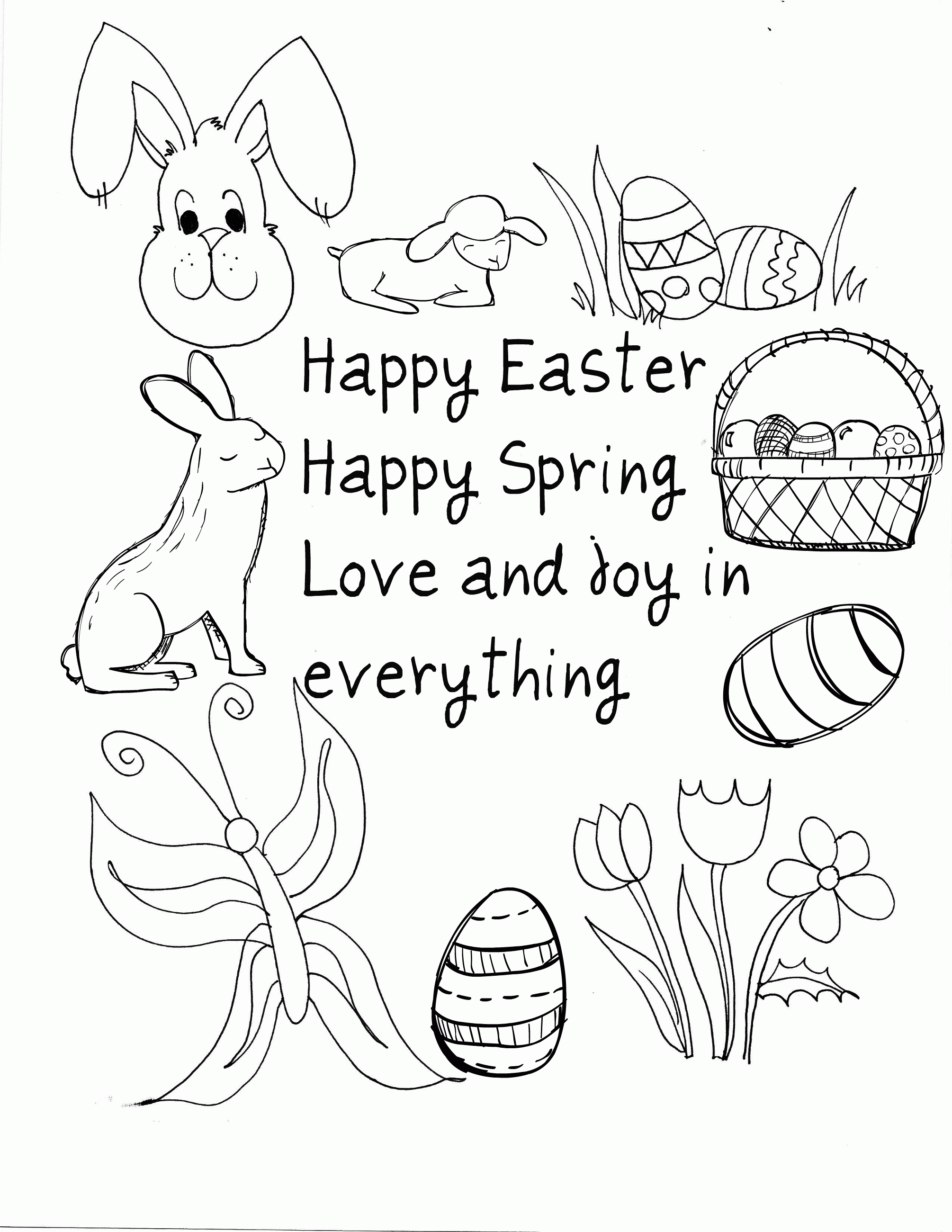 Easter Coloring Pages Pdf - Coloring Home