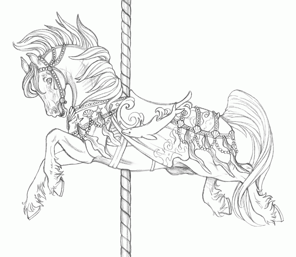 carousel-horses-coloring-pages-coloring-home