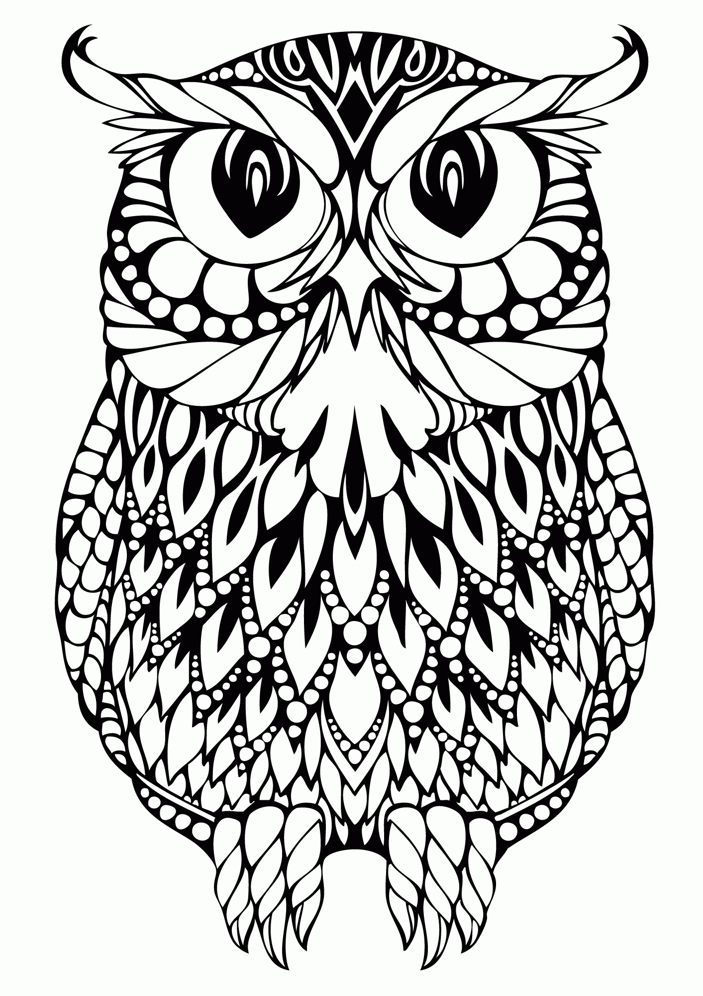 Sugar Skull Owl Coloring Pages - Coloring Home