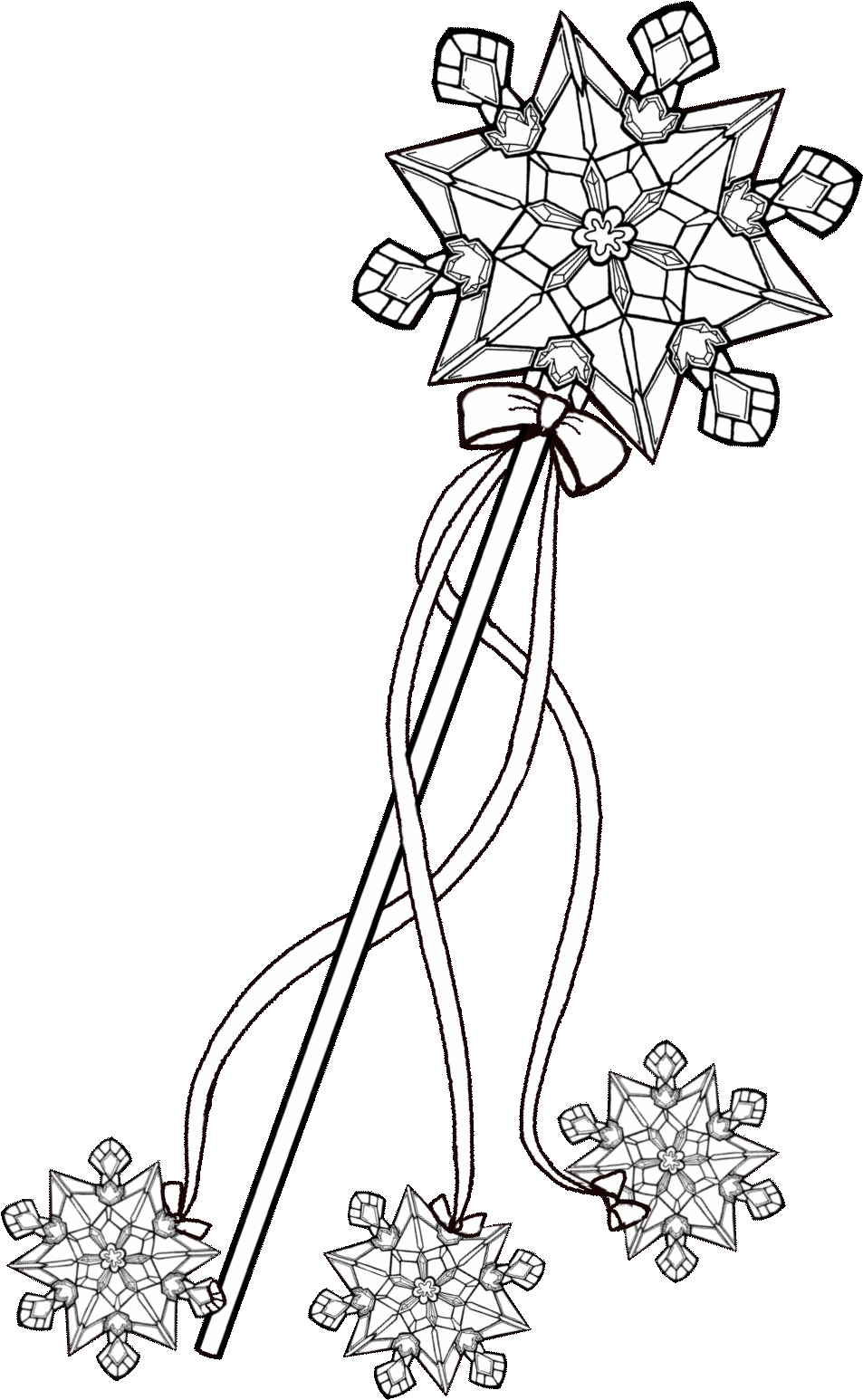 Wand - Snowflake Coloring Pages | Full Size PNG Download | SeekPNG