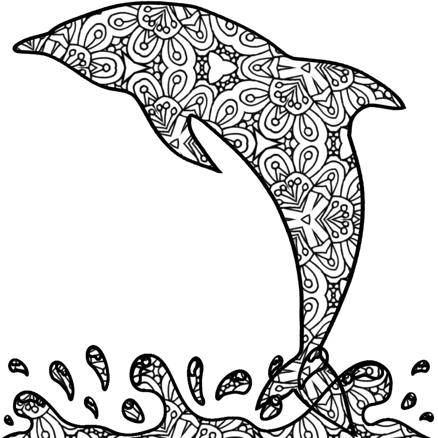 Dolphin Coloring Pages Pdf : Dec, 19 2011 4790 downloads 12280 views marine  mammals > dolphin.