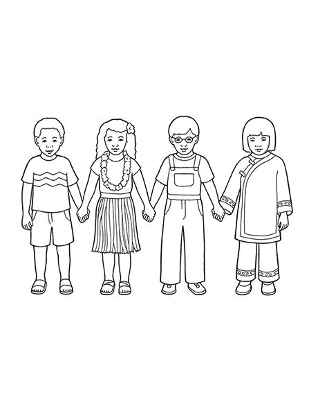 Children Around The World Coloring Pages - Coloring Home