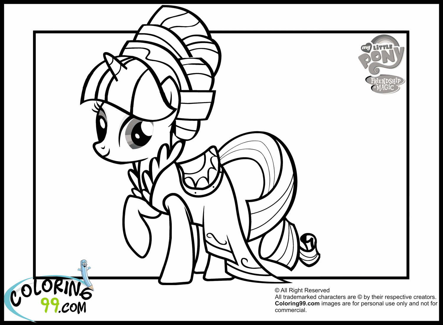 Pony Rarity Coloring Pages Team Colors Home Princess