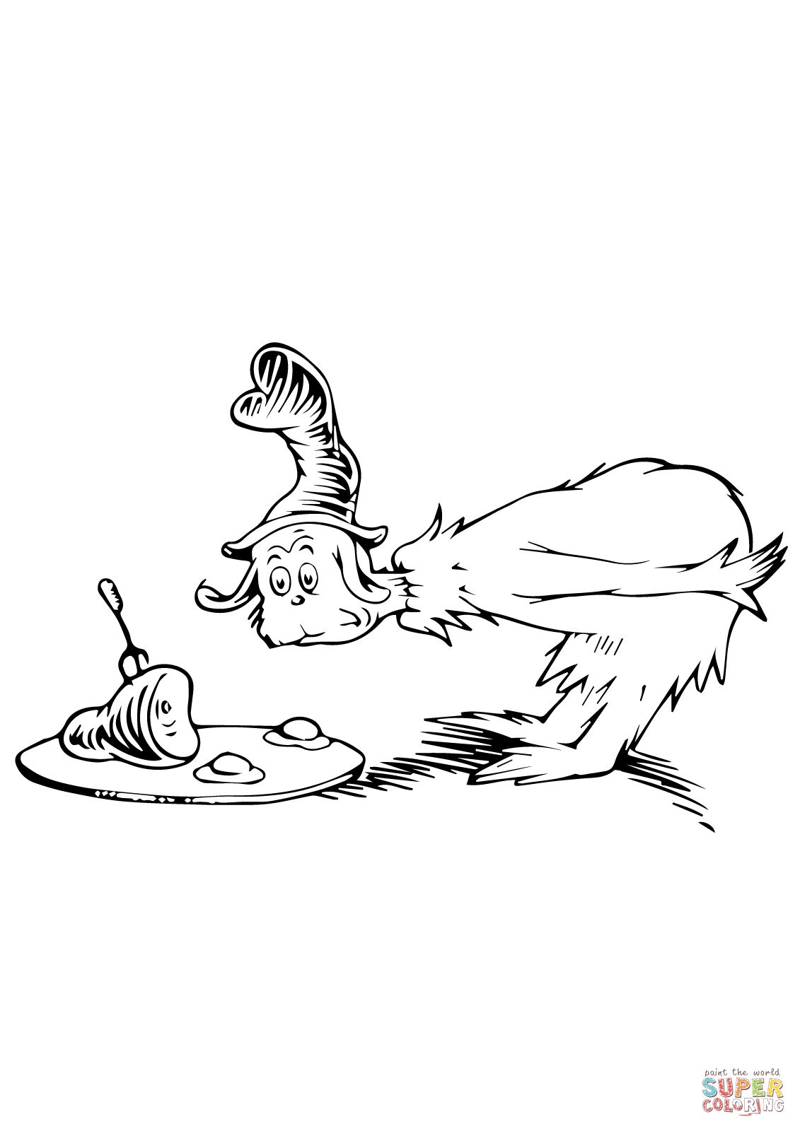Dr Seuss Coloring Pages Green Eggs And Ham Coloring Home