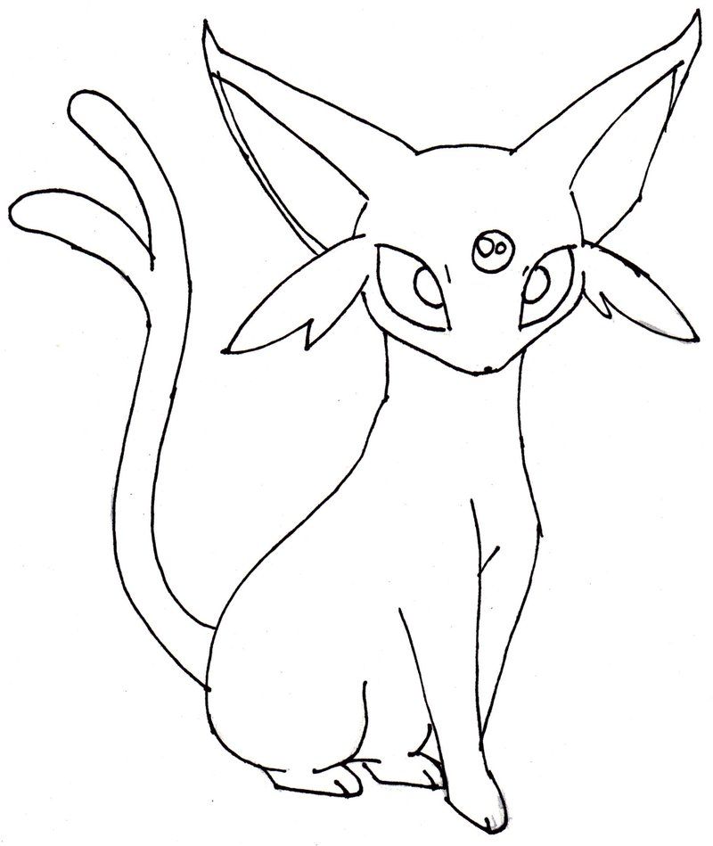 Espeon Coloring Pages - Coloring Home