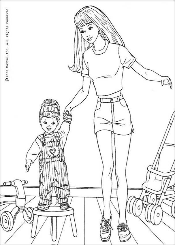 Barbie Doll Coloring Pages Dog Home