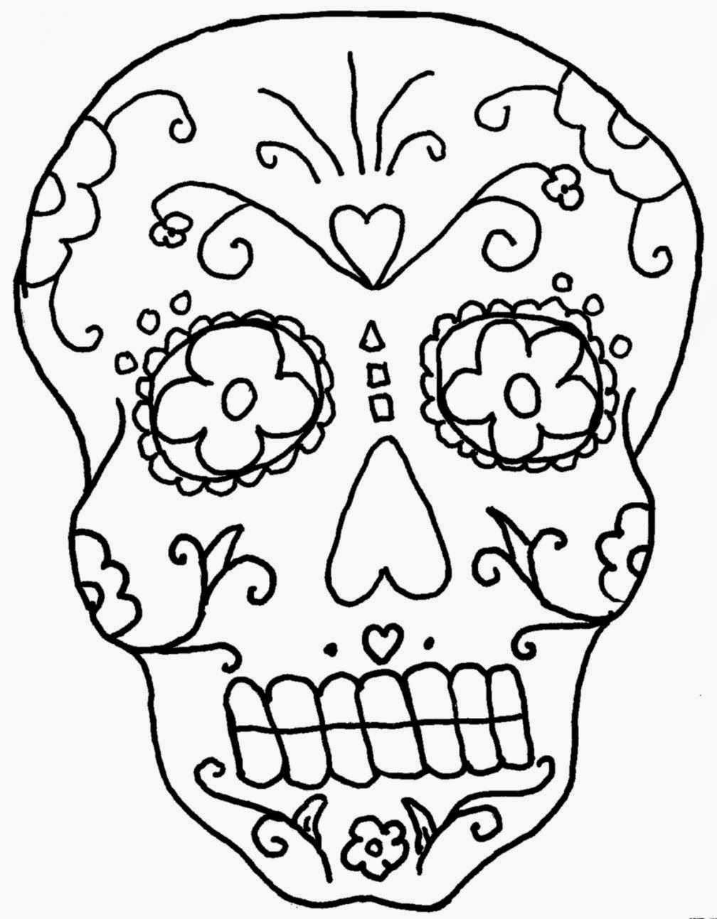 Printable Day Dead Coloring Sheets Free Sheet Pages Print