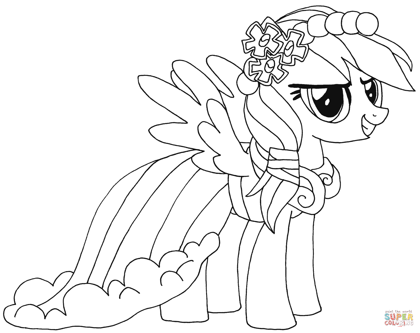 Rainbow Dash Coloring Pages To Print Coloring Home