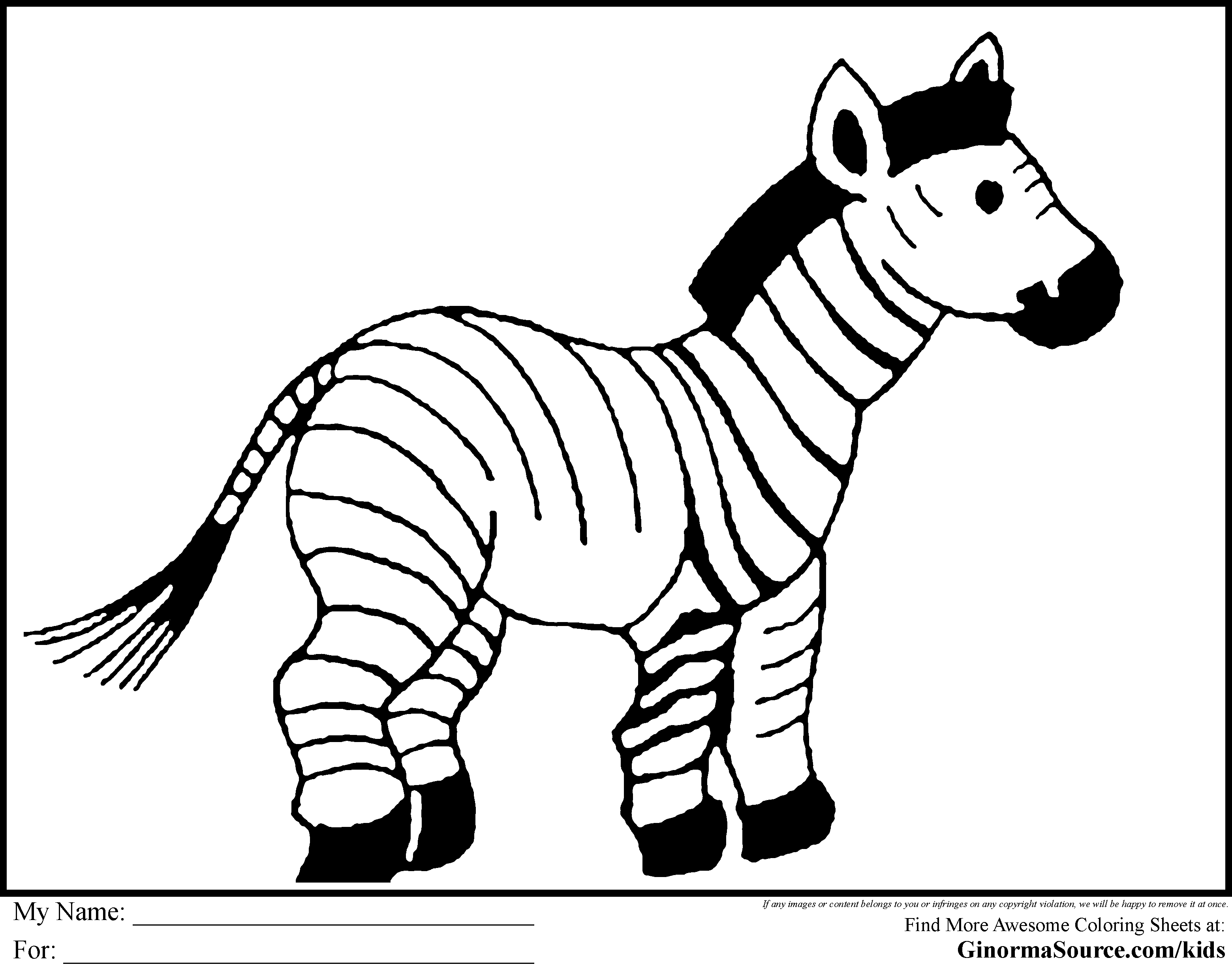 Cute Zoo Animal Coloring Pages - Coloring Home