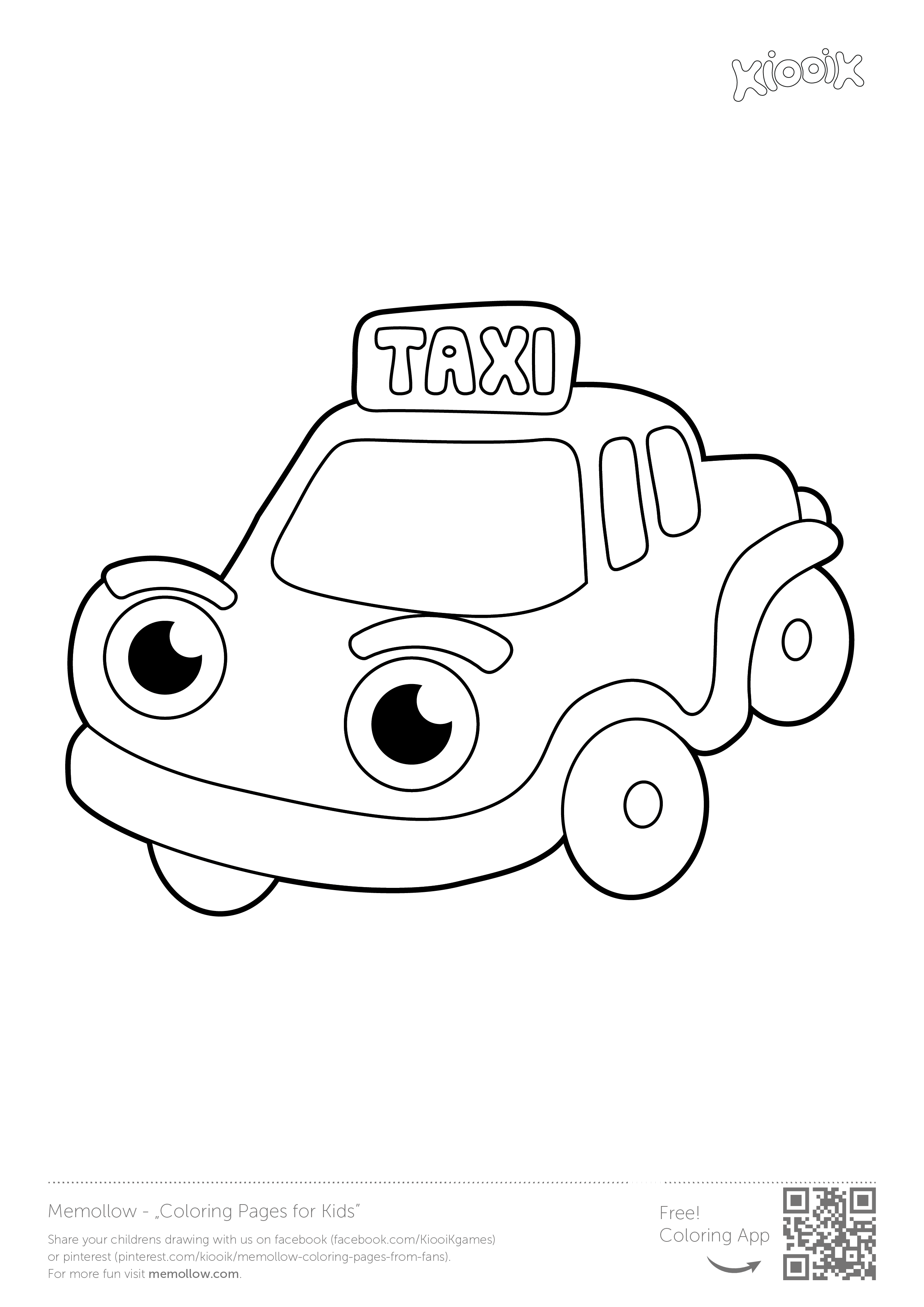 Taxi" #memollow to print #coloring pages for #kids printables ...