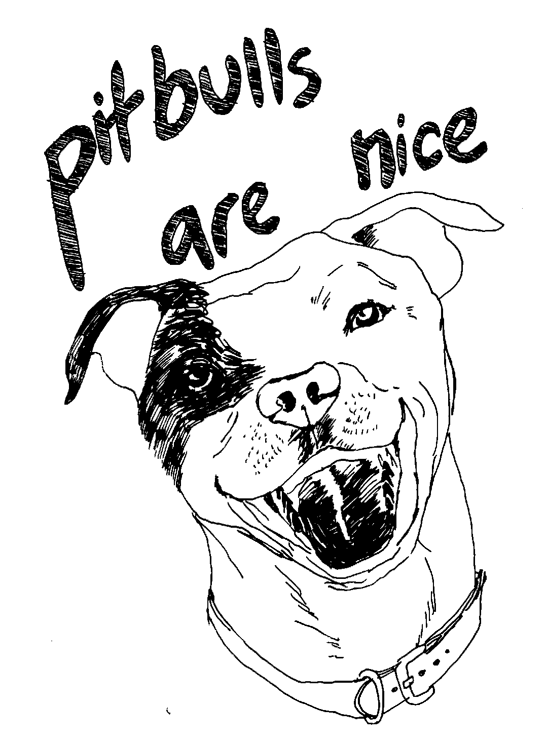 Coloring Pictures Of Pitbulls - Coloring Pages for Kids and for Adults