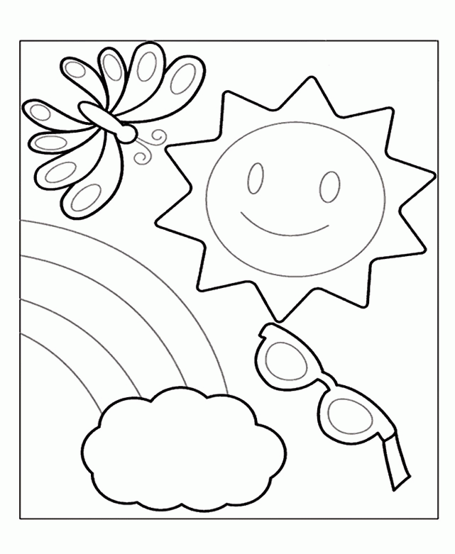 Free Preschool Summer Coloring Pages - Coloring Home