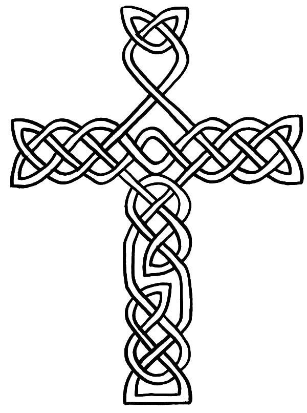 Celtic Cross Coloring Page - Coloring Home