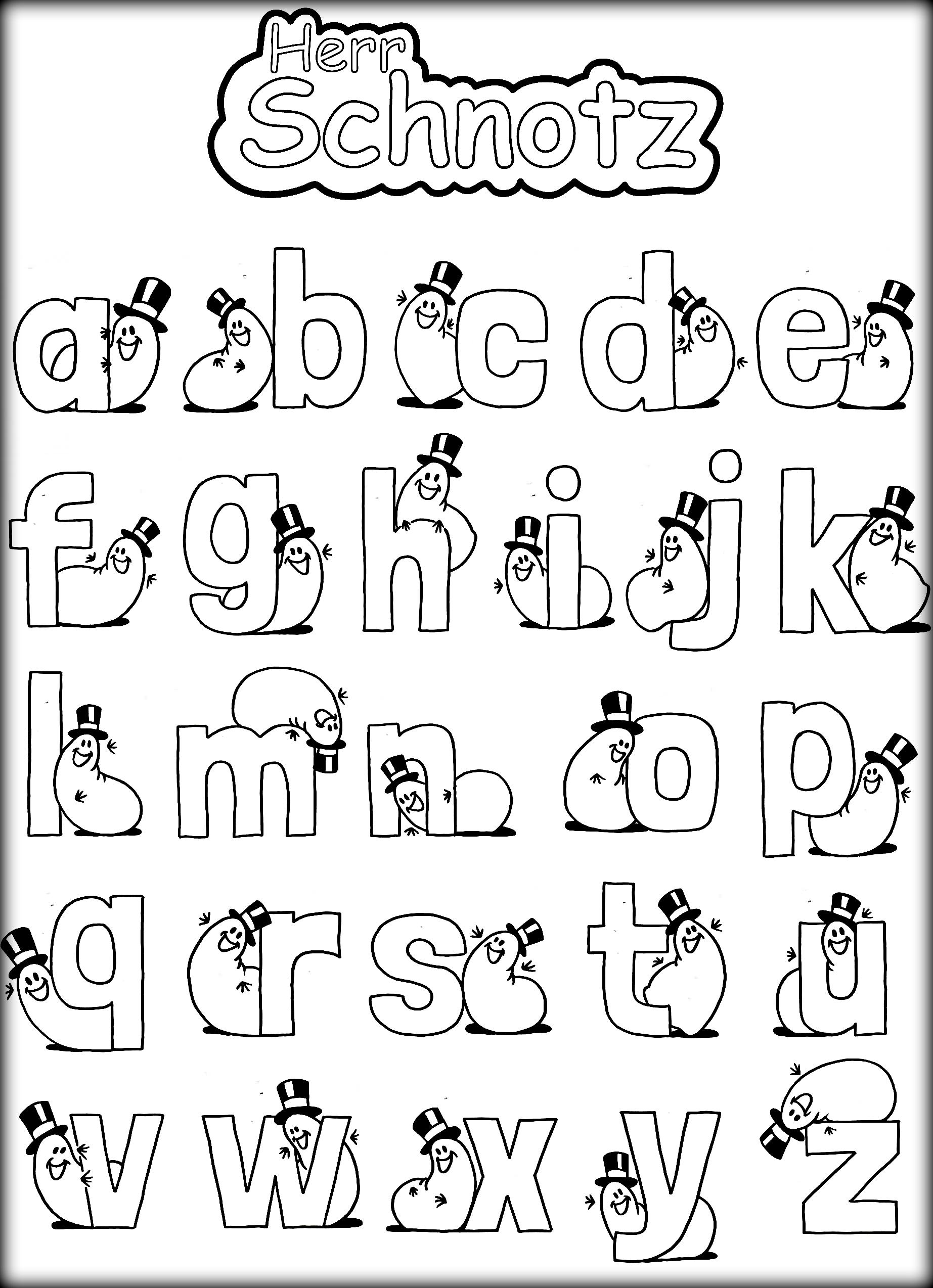 Alphabet With Funny Letters Coloring Pages - Coloring Home