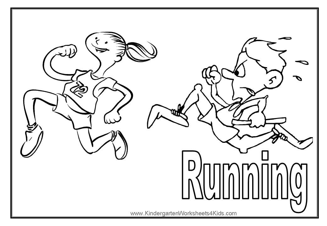 11 Pics of Children Running Coloring Pages - Kids Running Coloring ...