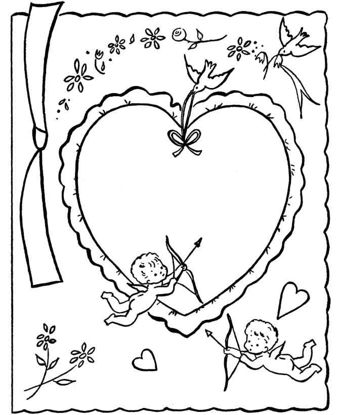 BlueBonkers: Free Printable Valentine's Day Coloring Page Sheets 