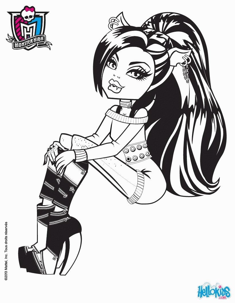 MONSTER HIGH coloring pages - Monster High Freaky Fusion - Clawvenus