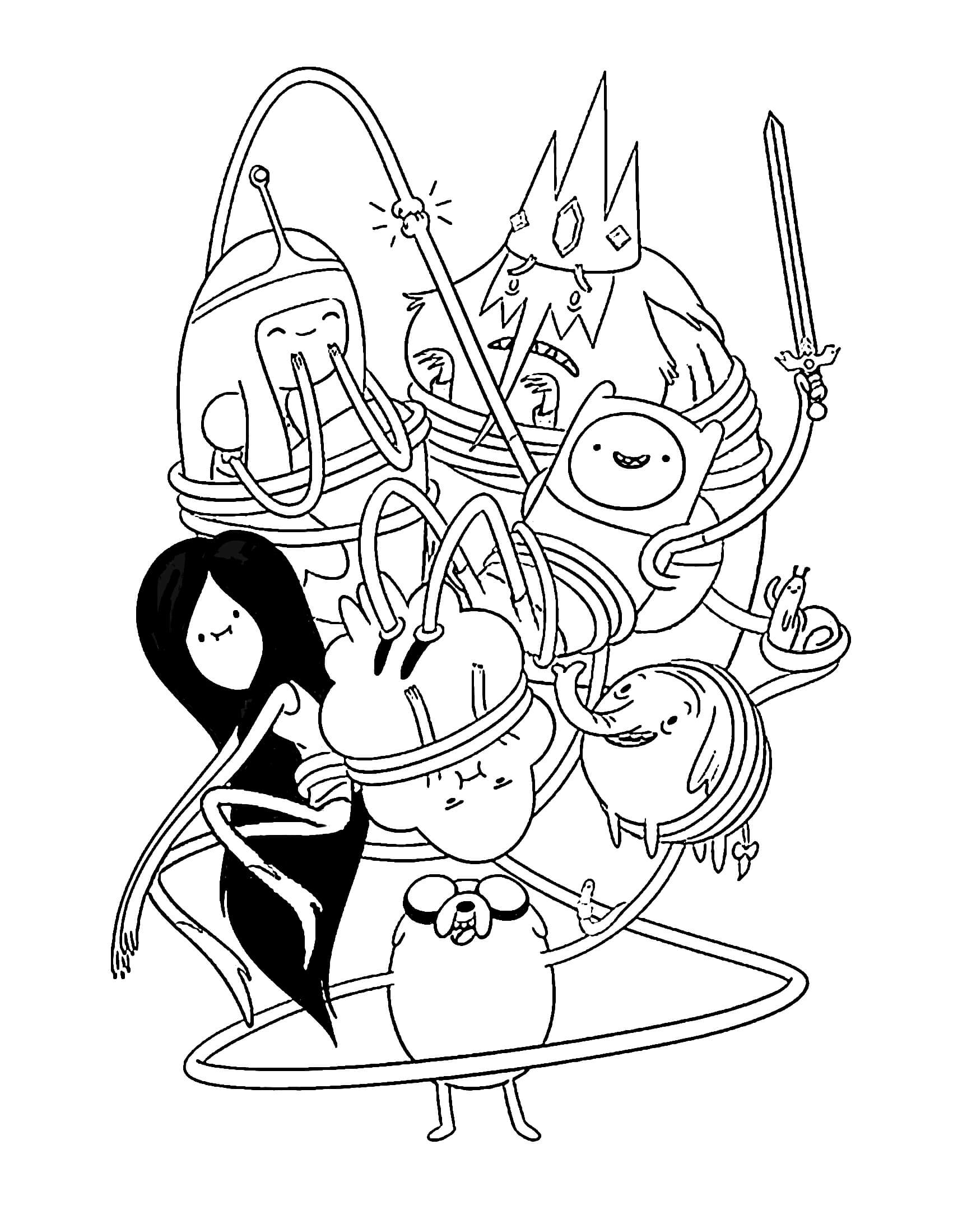 304 Cute Adventure Time Coloring Pages 
