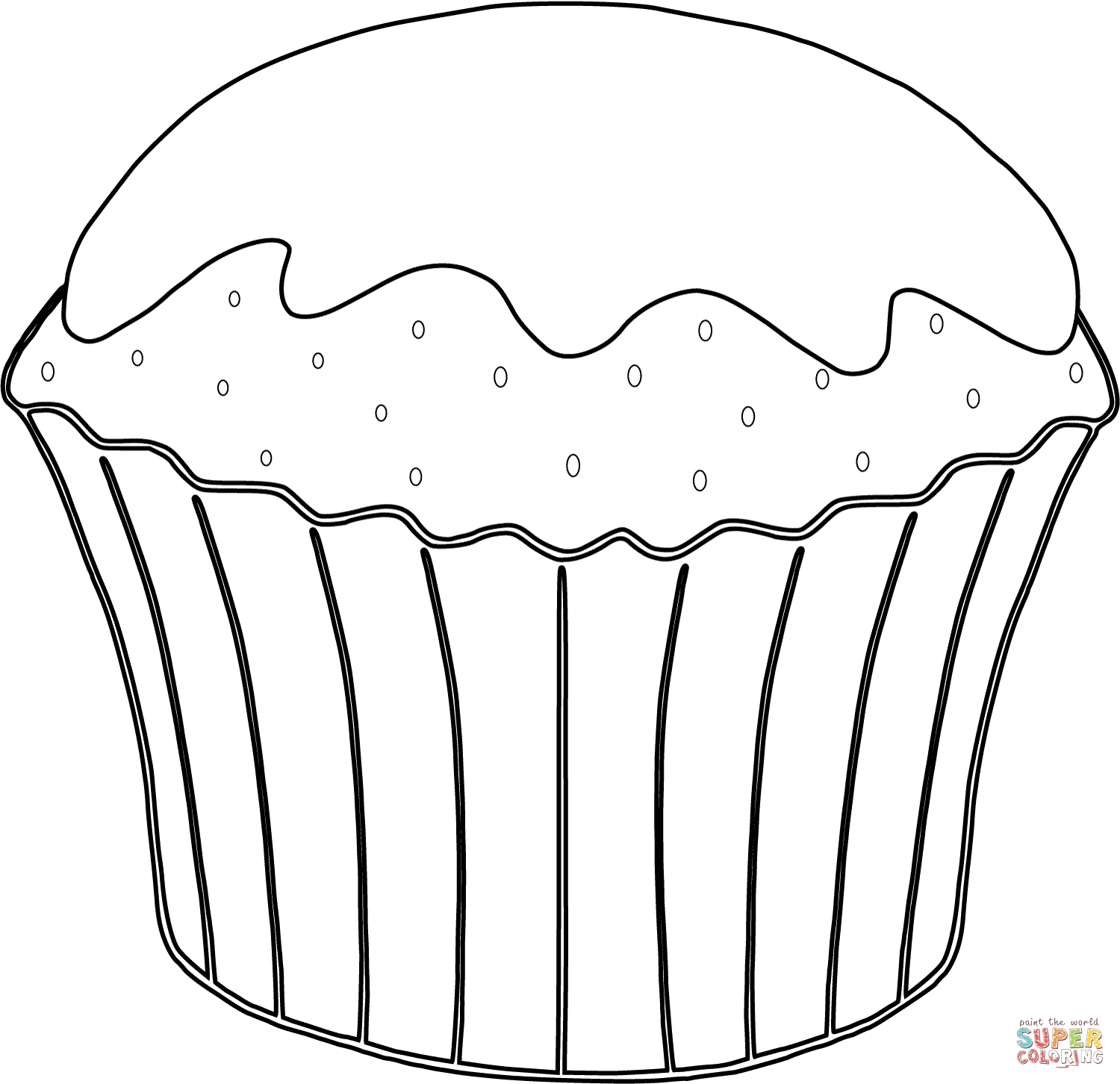 Muffin coloring page | Free Printable Coloring Pages