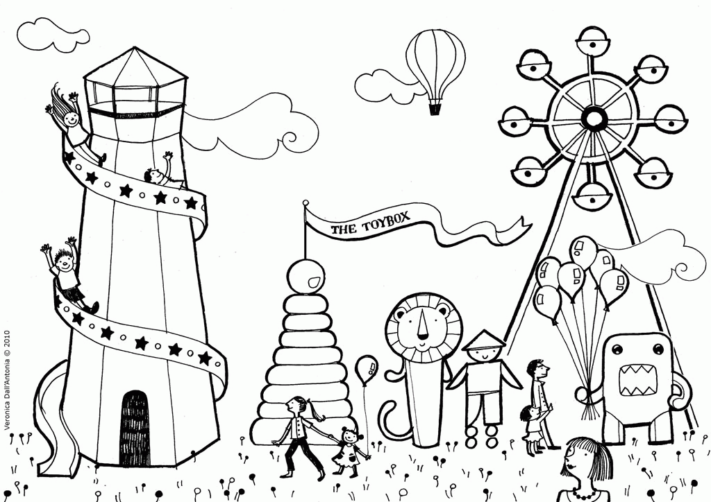 965 Simple County Fair Coloring Pages for Kindergarten