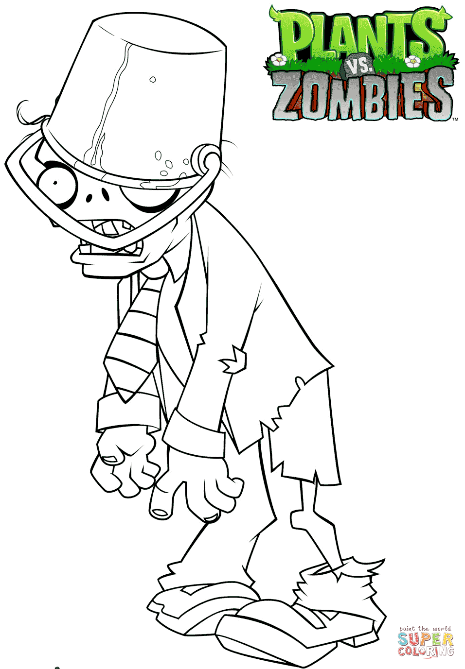 Plants Vs Zombies Zombie Coloring Pages Coloring Home