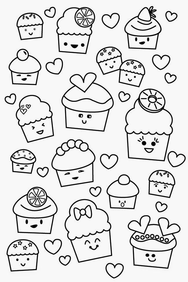 Kawaii Food Coloring Pages Coloring Home