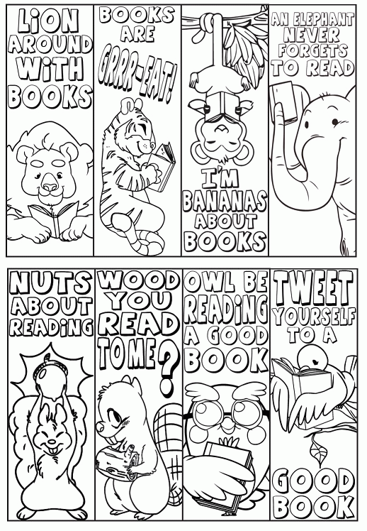 Bookmark Coloring Page