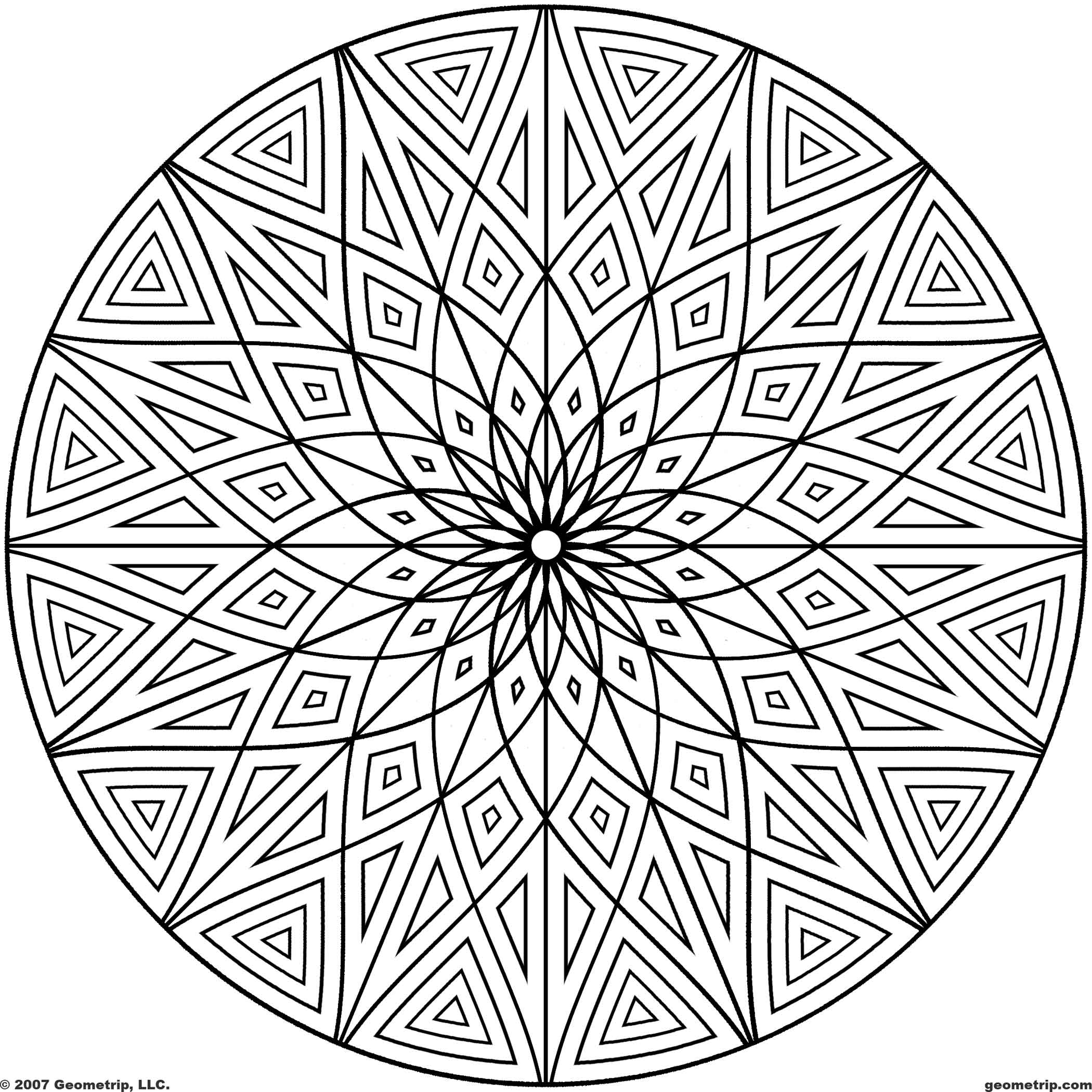 13 Pics of Geometric Circle Coloring Pages - Circle Geometric ...