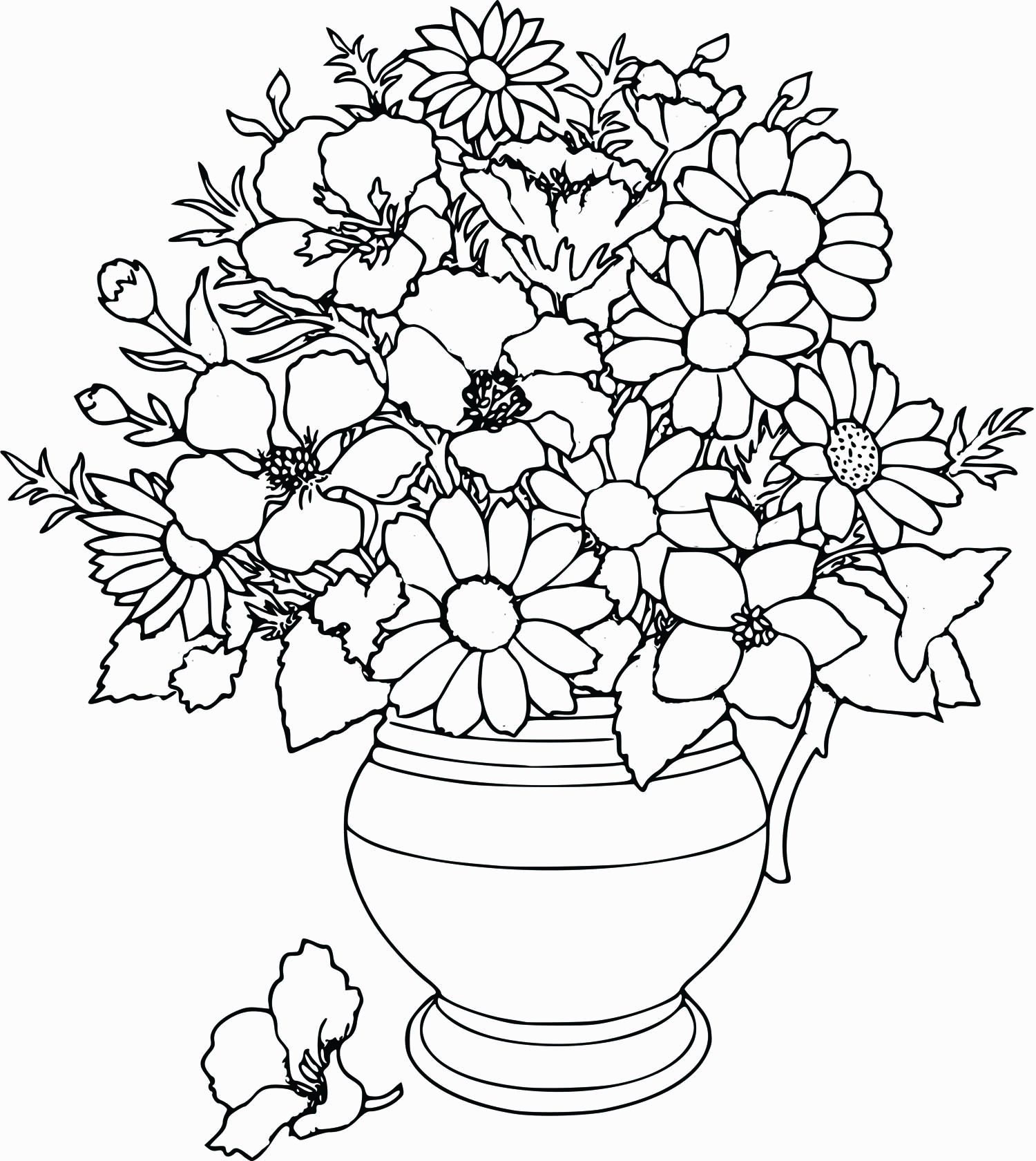 Fire Flower Coloring Pages - Coloring Home