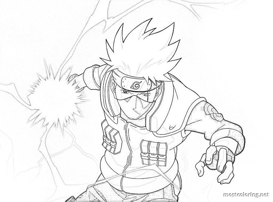 Naruto Coloring Pages Kakashi - High Quality Coloring Pages