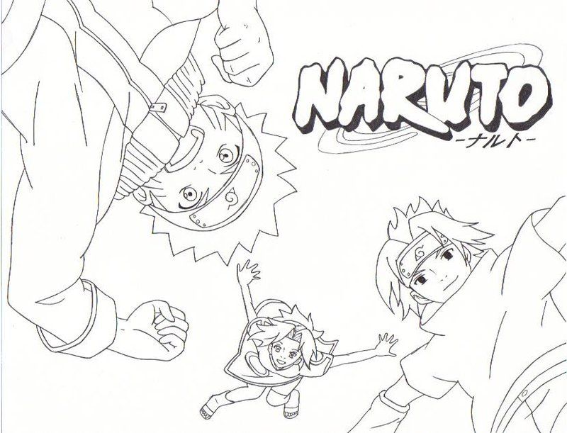 Naruto - Team 7_Line Art by fatgurl06 on DeviantArt