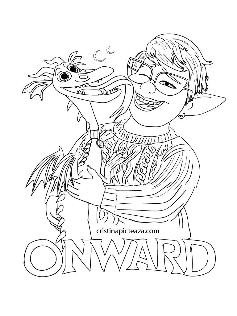 Onward Coloring Pages – Cool coloring sheets from Onward Movie