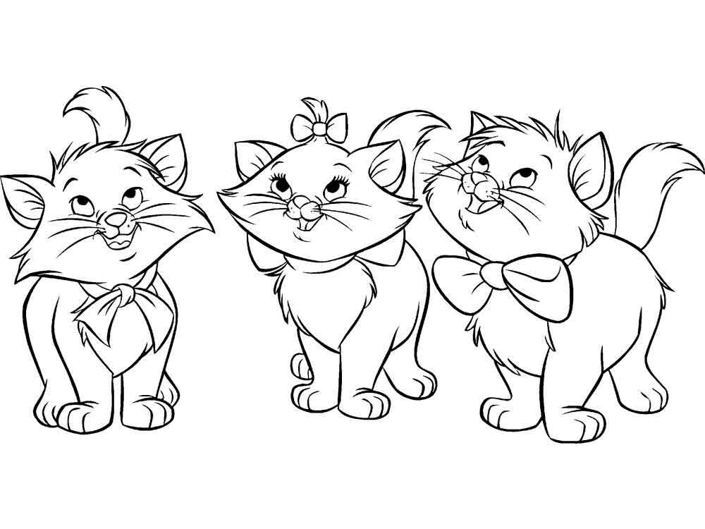 Marie Cat Coloring Pages - Coloring Home