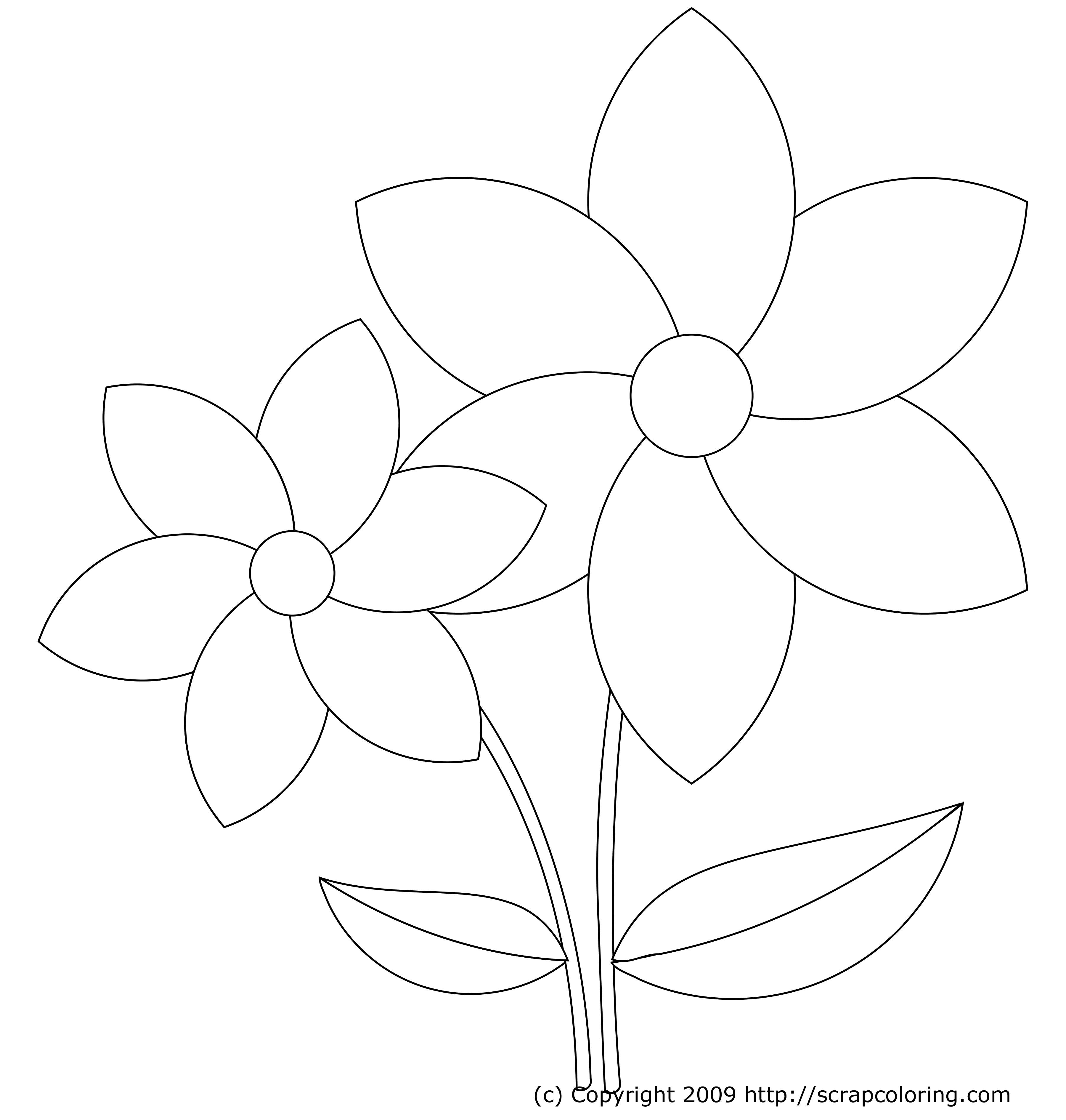 Flower Coloring Pages Printable For S - High Quality Coloring Pages