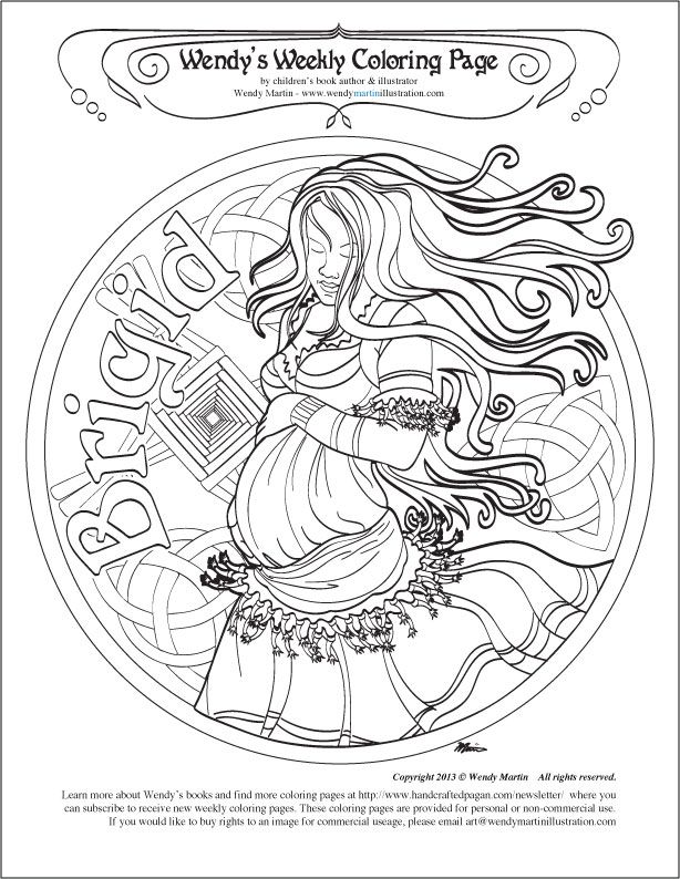 brigid coloring page | Imbolc - February | Pinterest | Coloring ...