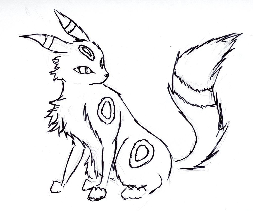 umbreon coloring pages free - photo #29